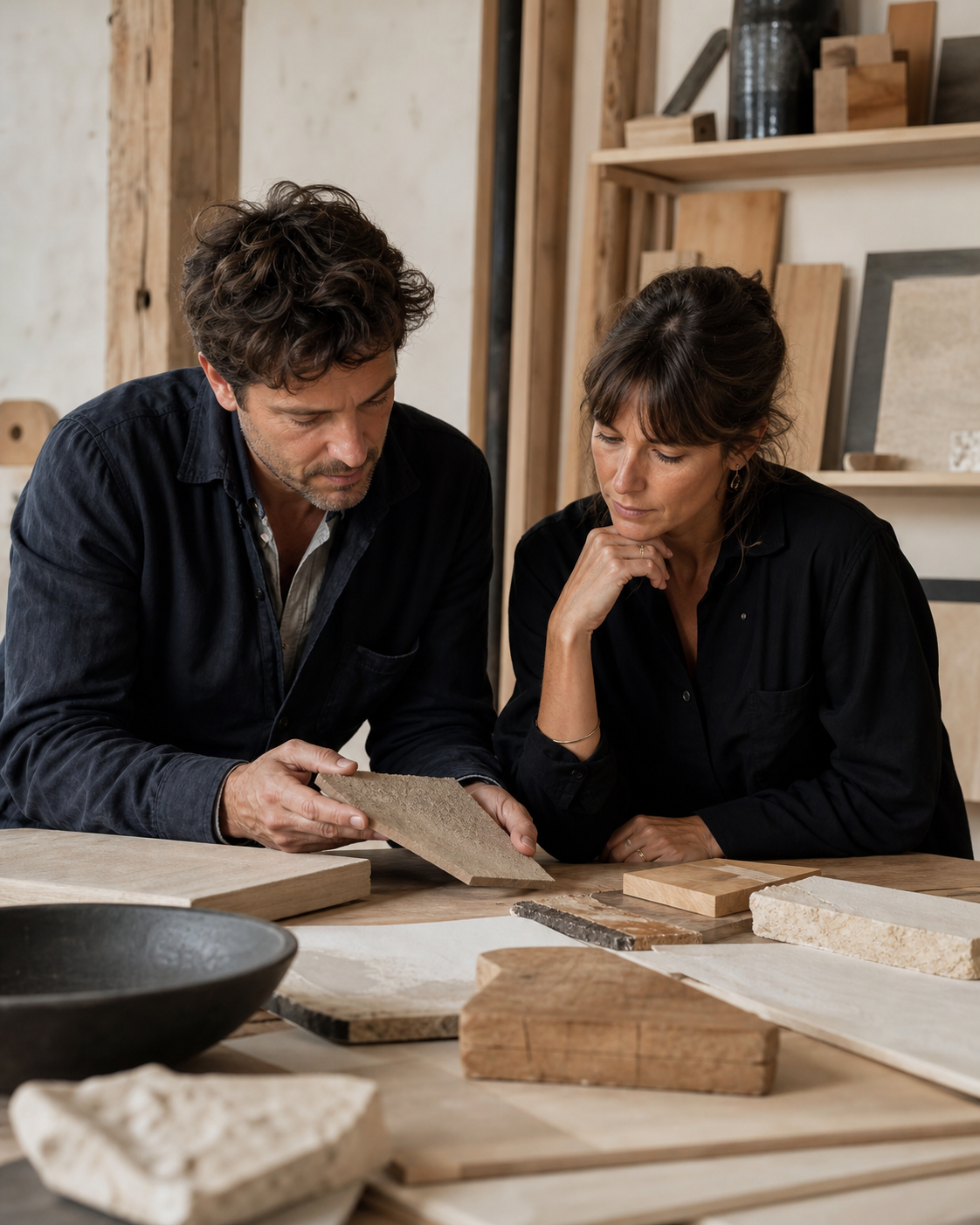 Équipe Matière Habitée dans son atelier